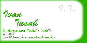 ivan tusak business card